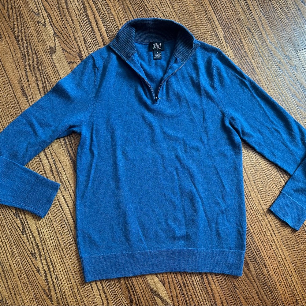 Classic Men's Half Zip Merino Sweater
